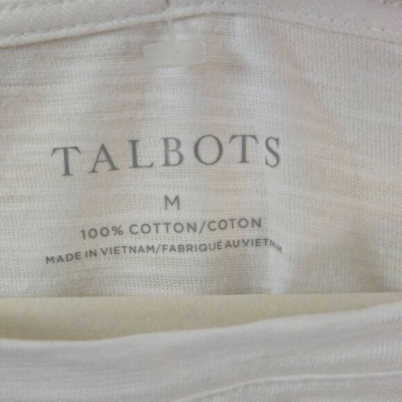 Talbots Cotton Bateau Neck Tee Scooter Girl Roman Holiday Travel Size M - Picture 5 of 5